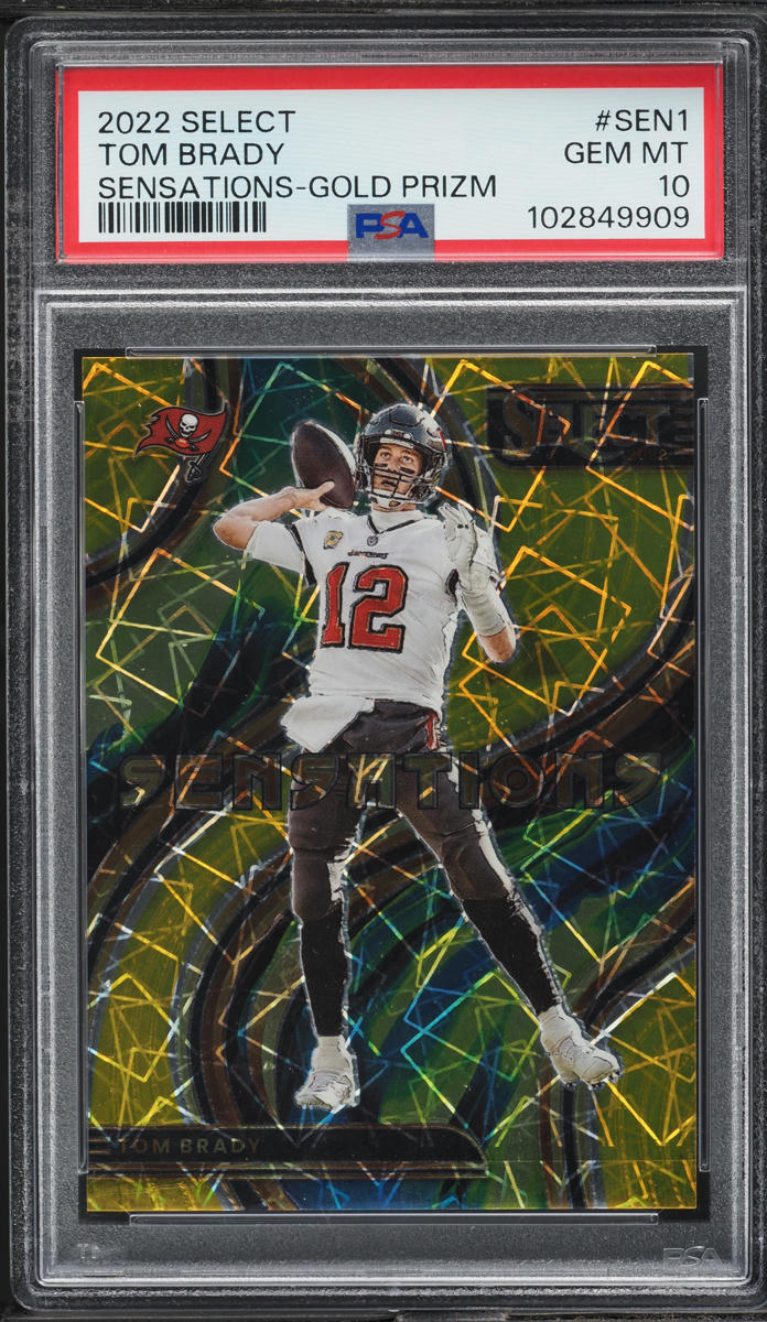 2022 Panini Select Sensations Gold Prizm Tom Brady /10 #SEN1 PSA 10 GEM MINT