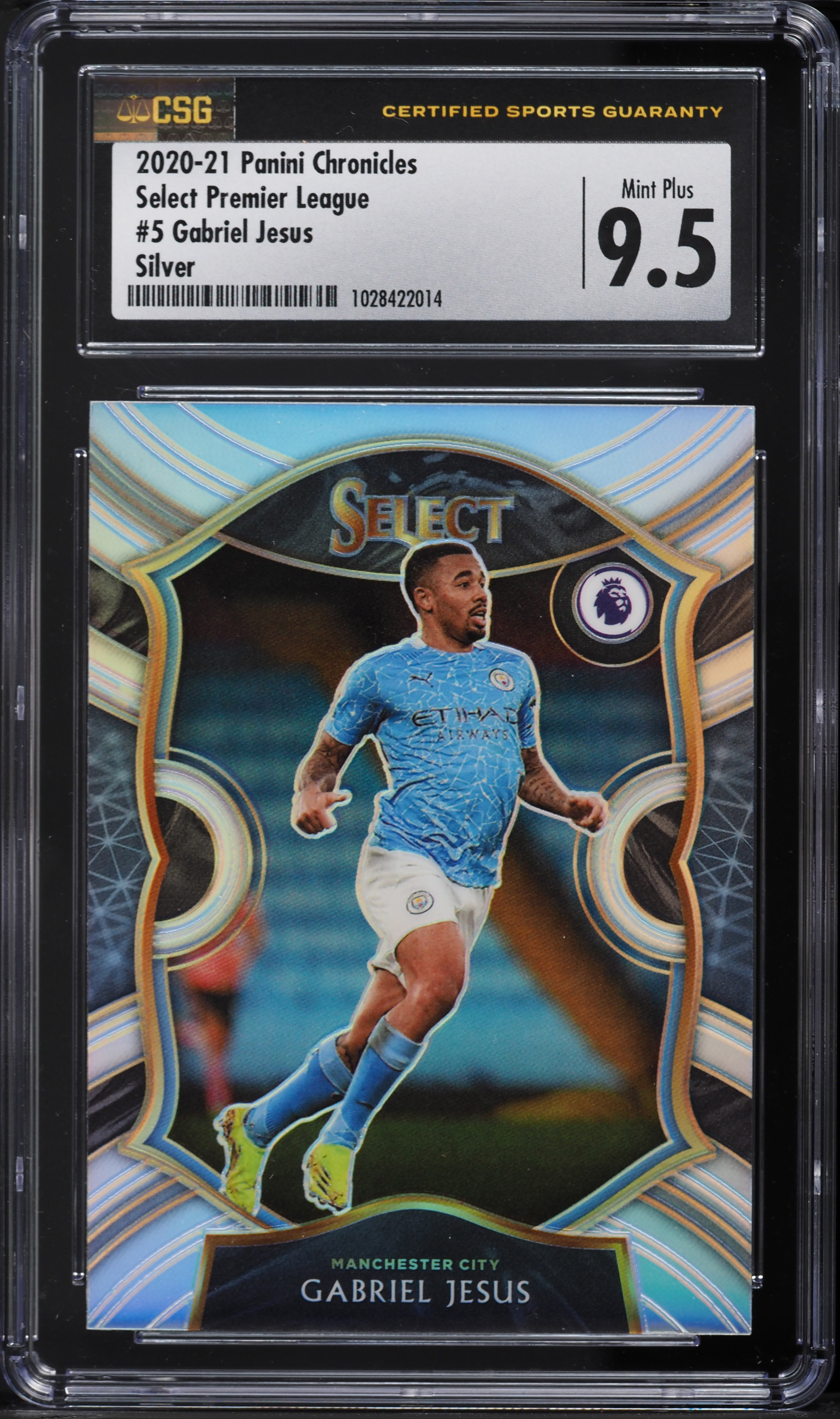 2020 Panini Chronicles Select Premier League Silver Gabriel Jesus #5 CSG 9.5