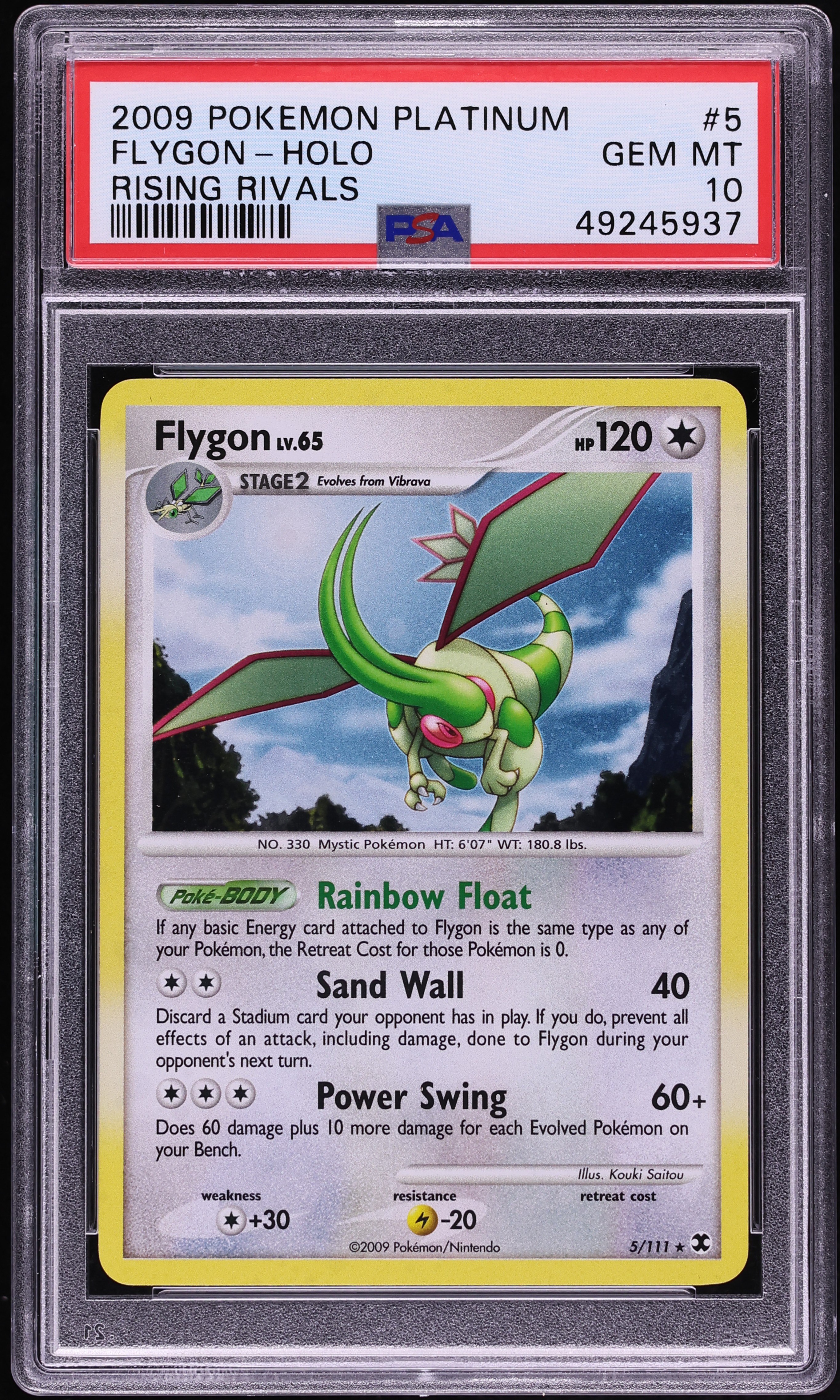 2009 Pokemon Platinum Rising Rivals Holo Flygon #5 PSA 10 GEM MINT