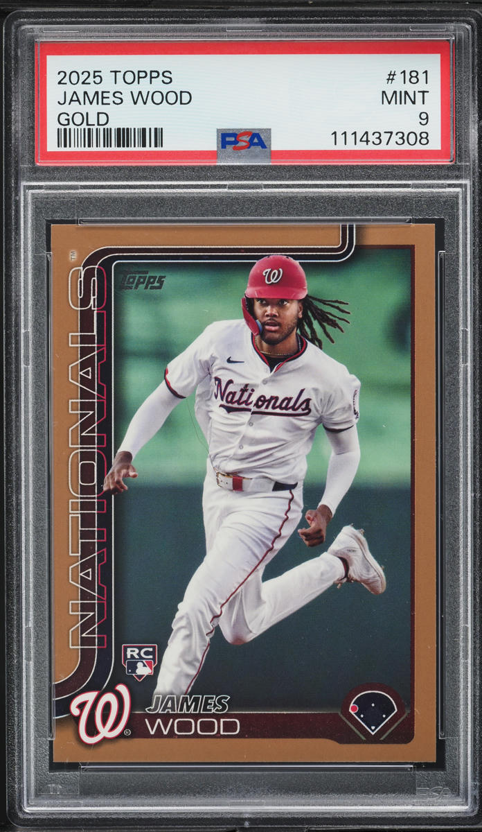 2025 Topps Gold James Wood ROOKIE /2025 #181 PSA 9 MINT