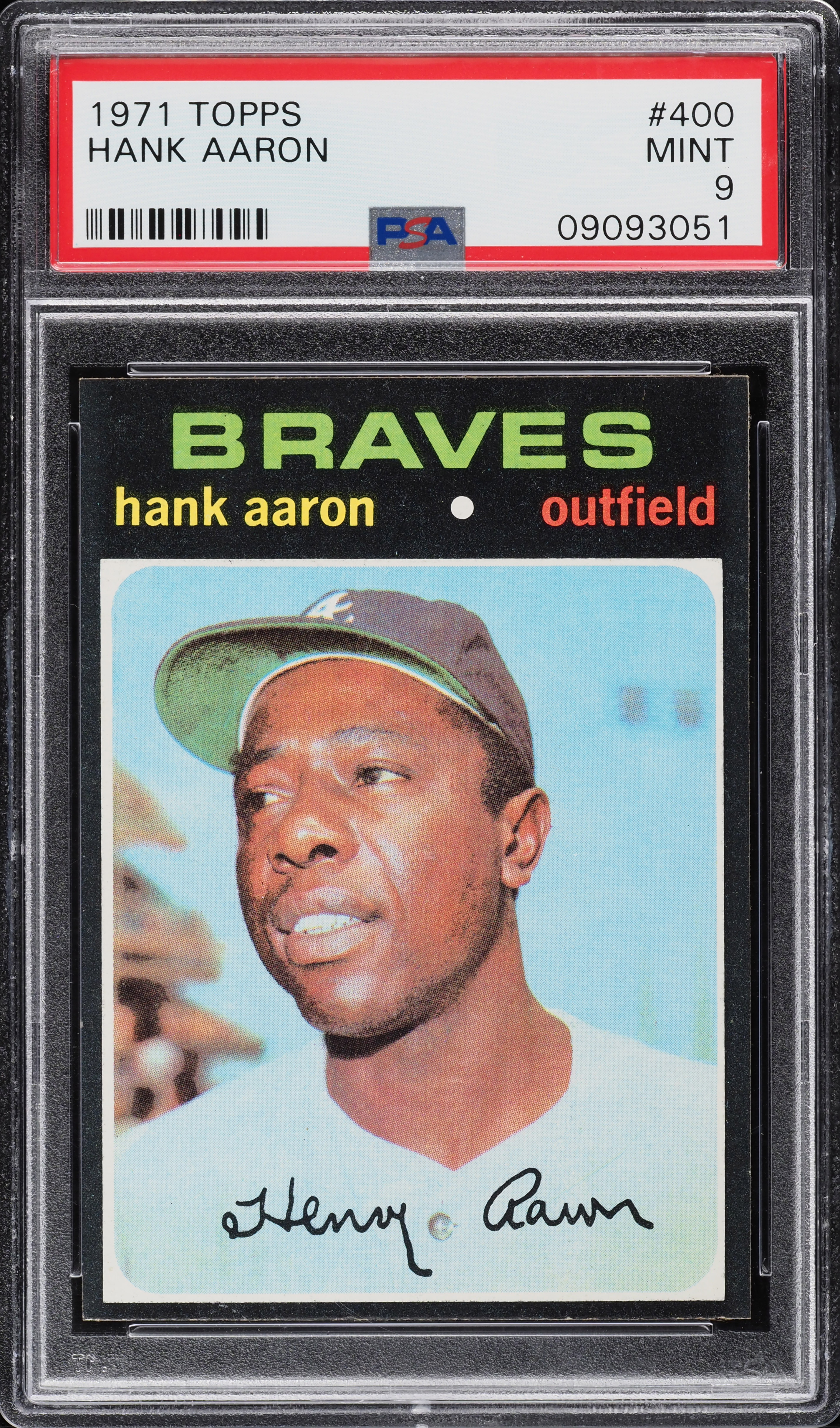 1971 Topps Hank Aaron #400 PSA 9 MINT