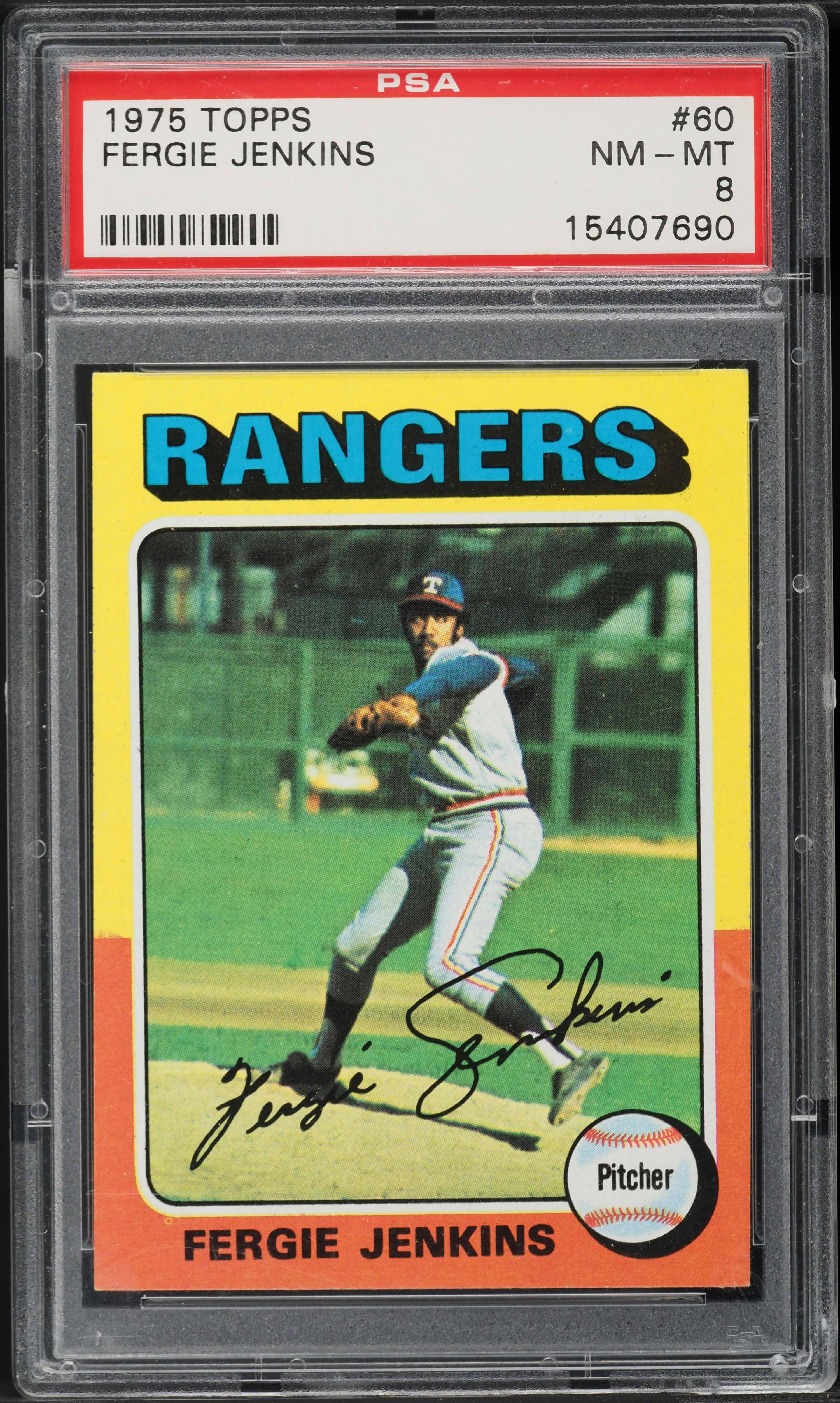 1975 Topps Fergie Jenkins #60 PSA 8 NM-MT