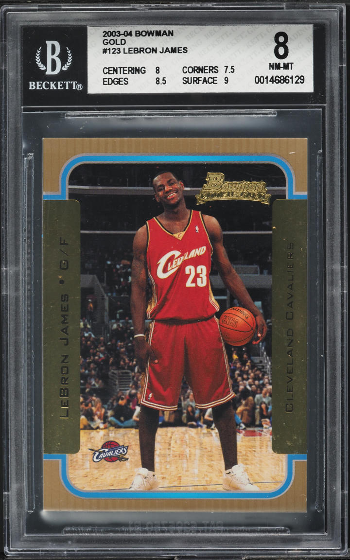 2003 Bowman Rookies & Stars Gold LeBron James ROOKIE #123 BGS 8 NM-MT