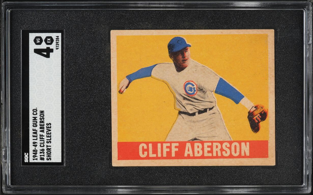 1948 Leaf Cliff Aberson SHORT SLEEVES #136 SGC 4 VGEX
