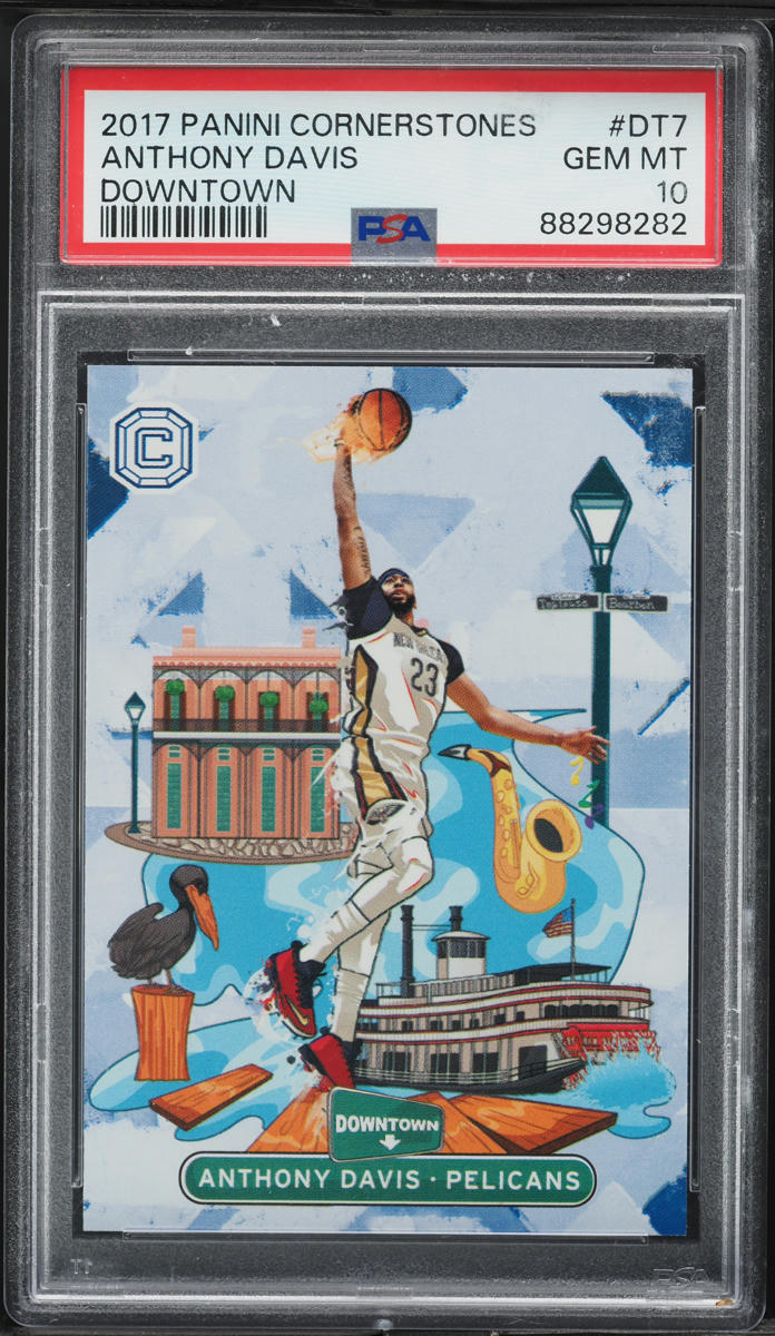 2017 Panini Cornerstones Downtown Anthony Davis #DT7 PSA 10 GEM MINT