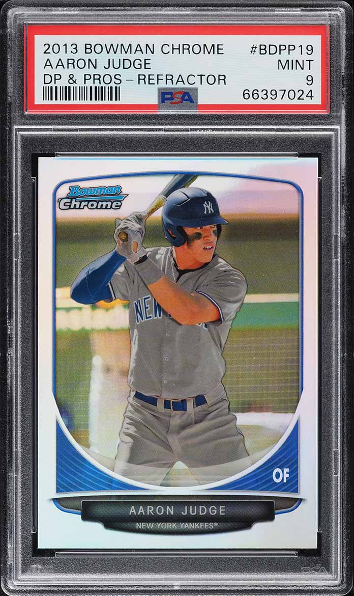 2013 Bowman Chrome Draft Refractor Aaron Judge ROOKIE #BDPP19 PSA 9 MINT