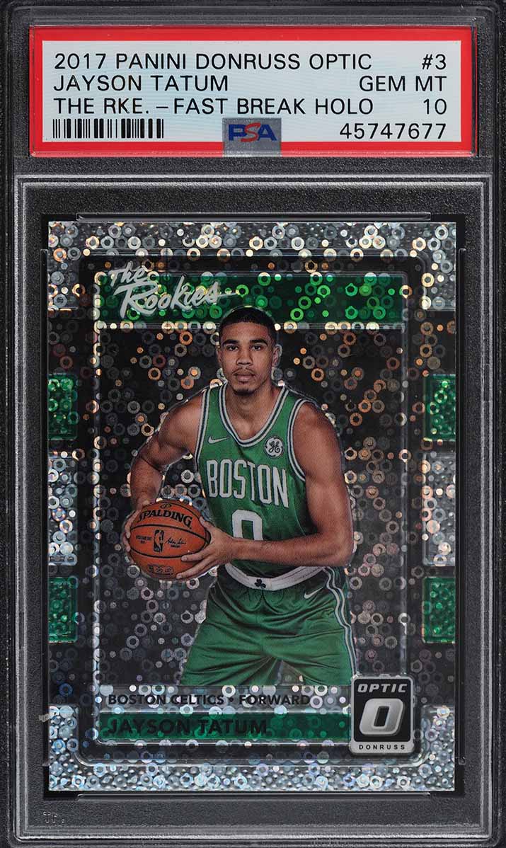 2017 Donruss Optic Fast Break Holo Jayson Tatum ROOKIE #3 PSA 10 GEM MINT