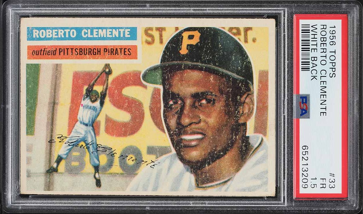 1956 Topps Roberto Clemente WHITE BACK #33 PSA 1.5 FR