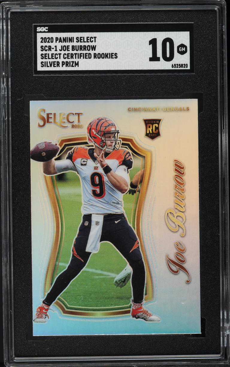 2020 Select Certified Silver Prizm Joe Burrow ROOKIE #SCR-1 SGC 10 GEM MINT
