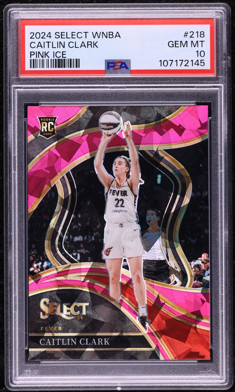 2024 Select Courtside WNBA Pink Ice Caitlin Clark ROOKIE #218 PSA 10 GEM MINT