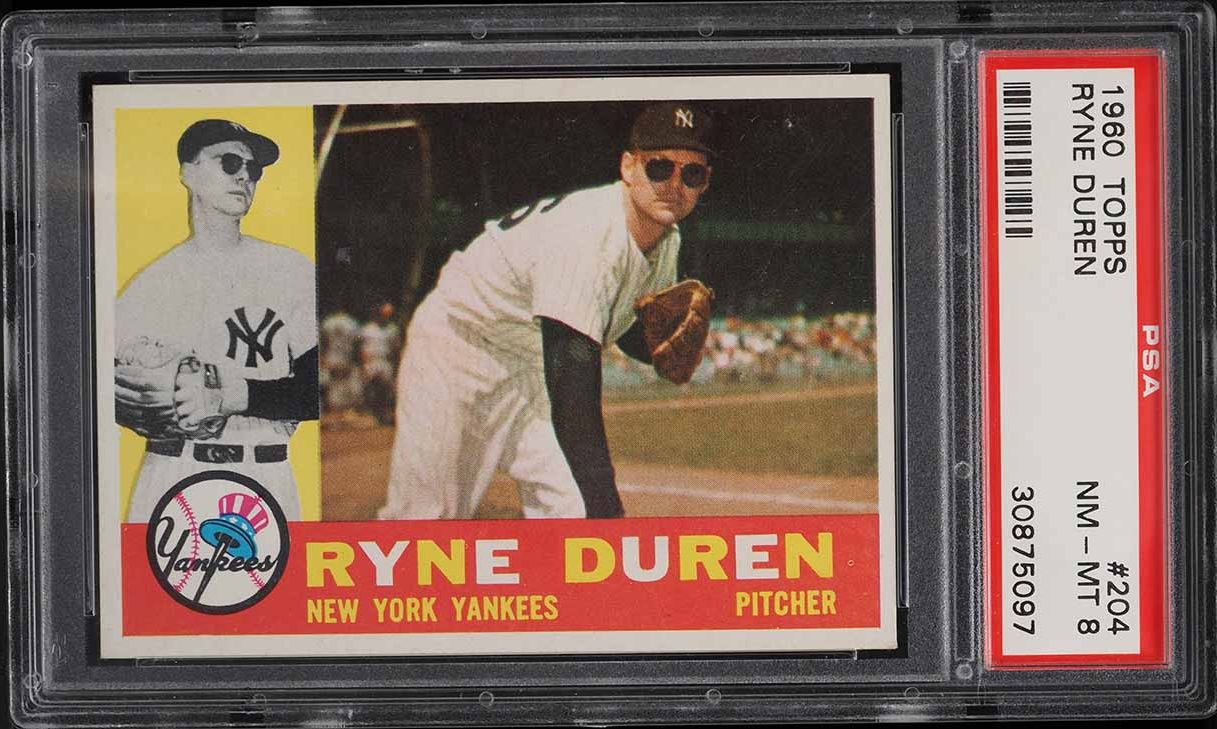 1960 Topps Ryne Duren #204 PSA 8 NM-MT