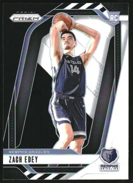 2024-25 Panini Prizm Black White Prizm #249 Zach Edey RC