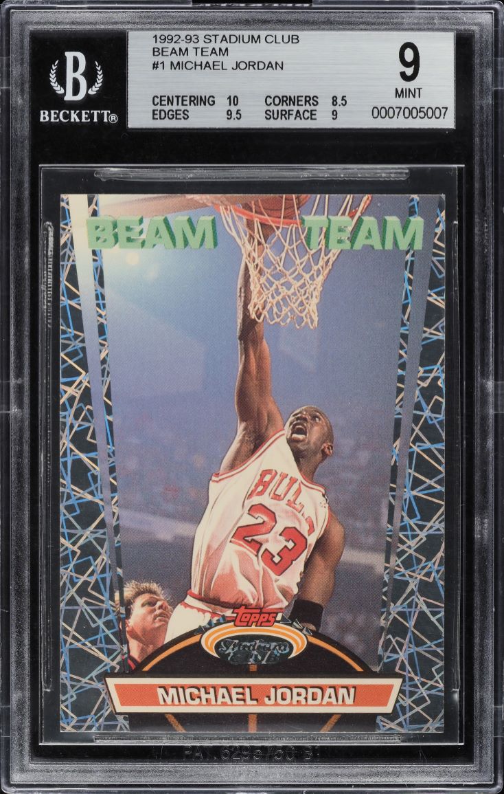 1992 Stadium Club Beam Team Michael Jordan #1 BGS 9 MINT