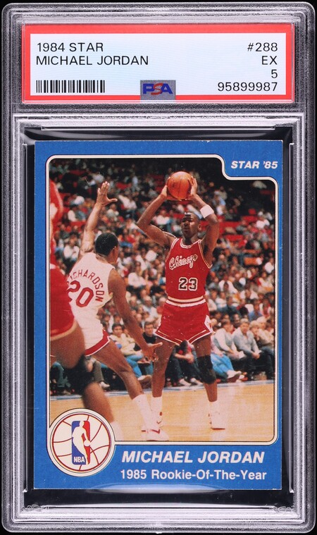 1984 Star Basketball Michael Jordan ROOKIE #288 PSA 5 EX