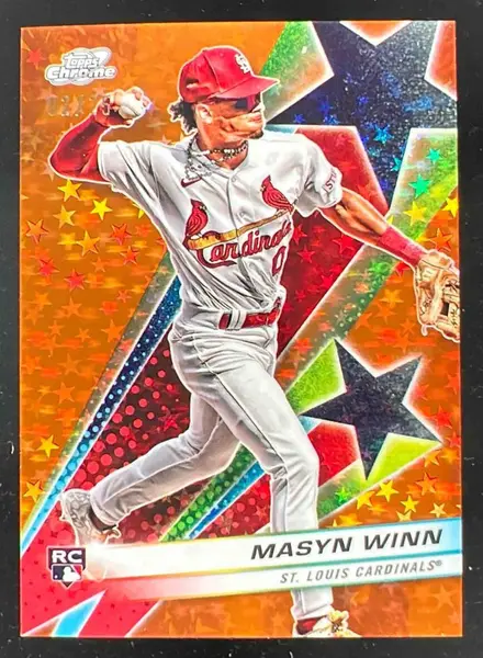 2024 Topps Cosmic Chrome Starfractor Orange Galactic #SF-56 Masyn Winn RC /25