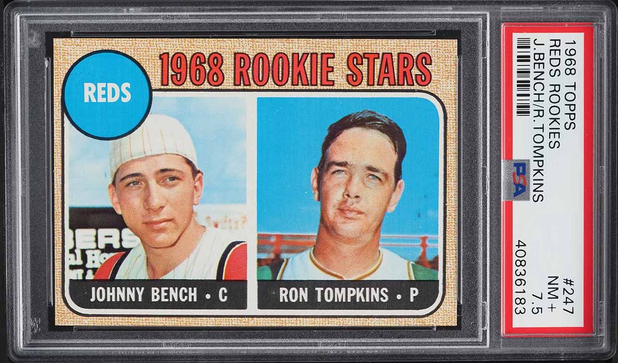 1968 Topps Johnny Bench ROOKIE #247 PSA 7.5 NRMT+