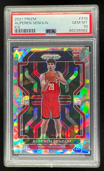 2021-22 Panini Prizm Ice #318 Alperen Sengun RC PSA 10