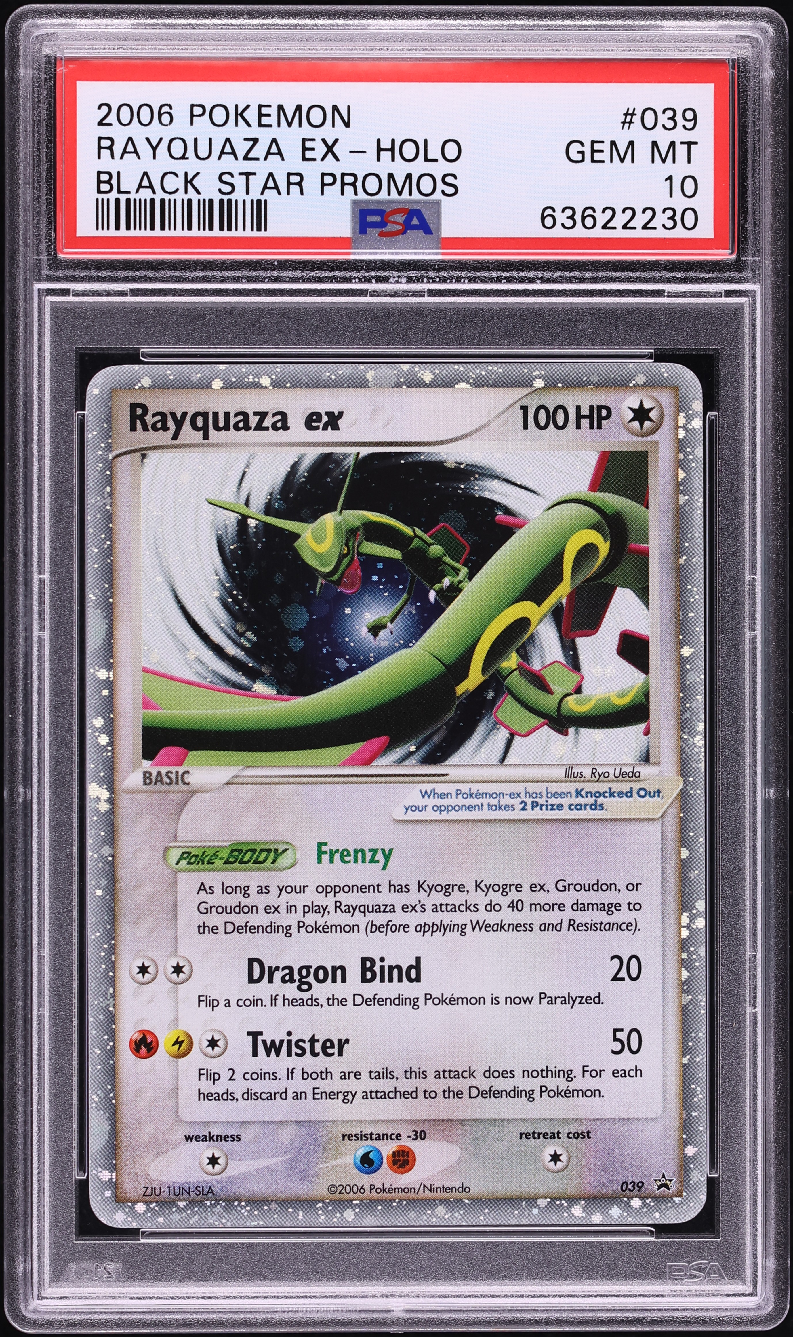 2006 Pokemon Black Star Promo Holo Rayquaza Ex #39 PSA 10 GEM MINT