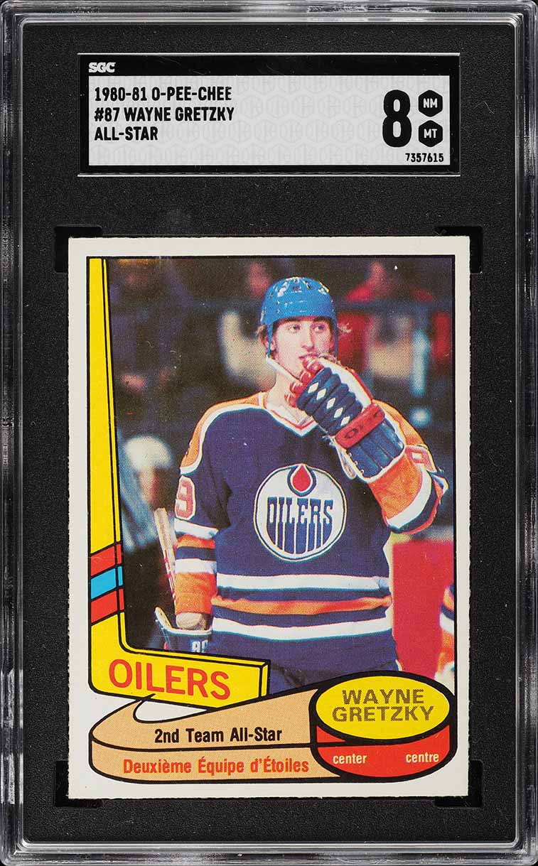 1980 O-Pee-Chee Hockey Wayne Gretzky ALL-STAR #87 SGC 8 NM-MT