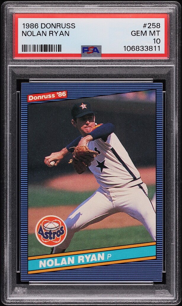 1986 Donruss Nolan Ryan #258 PSA 10 GEM MINT