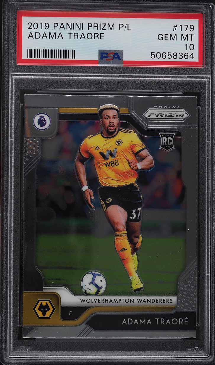 2019 Panini Prizm Premier League Adama Traore ROOKIE #179 PSA 10 GEM MINT