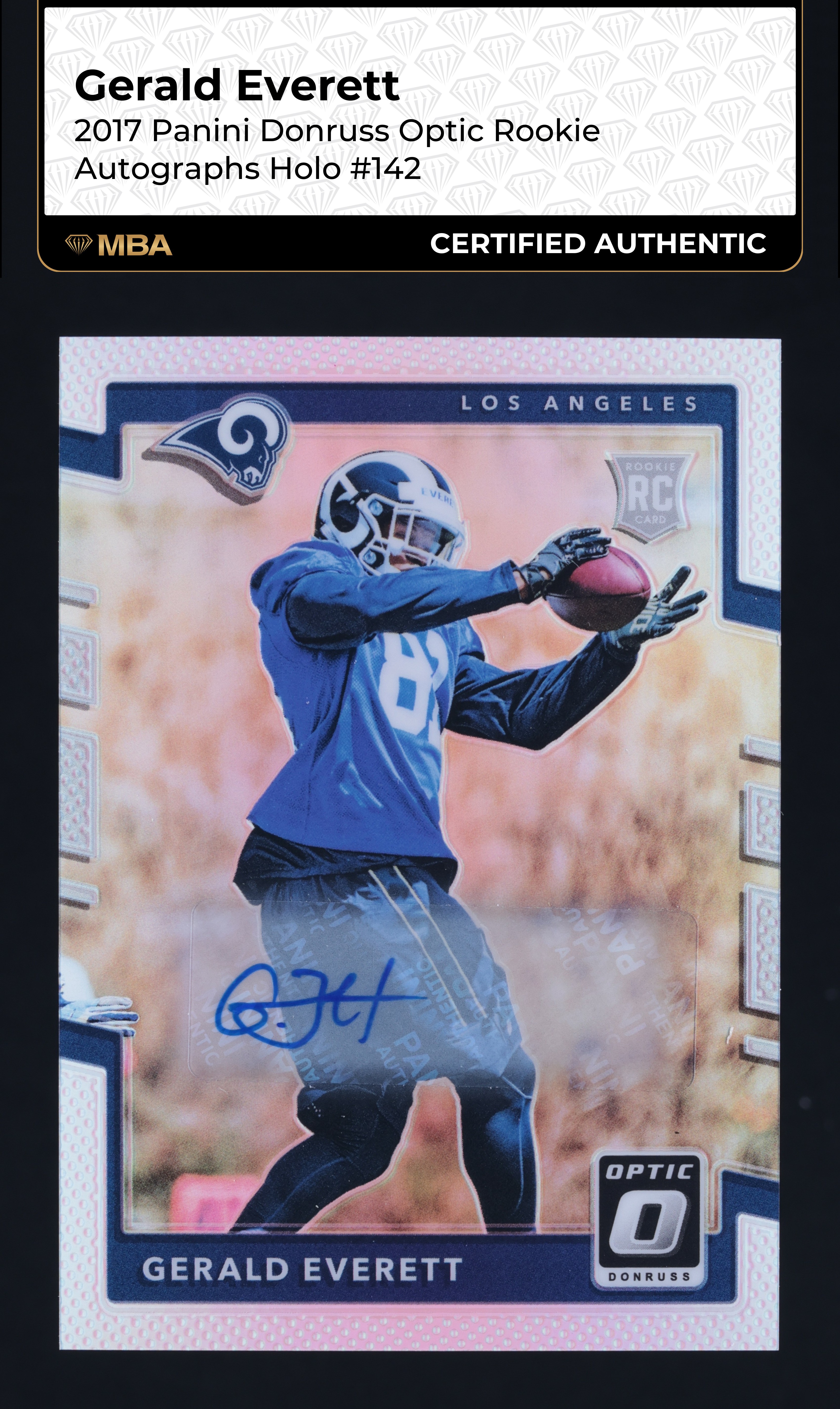 2017 Donruss Optic Holo Gerald Everett ROOKIE AUTO /99 #142 MBA AUTH