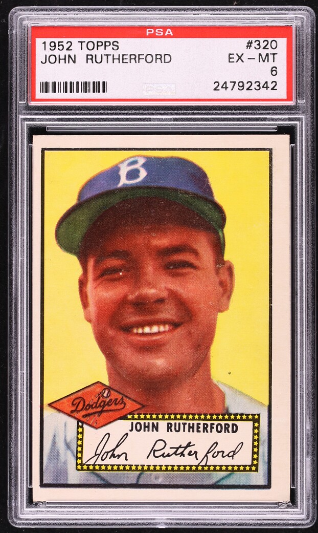 1952 Topps John Rutherford #320 PSA 6 EXMT