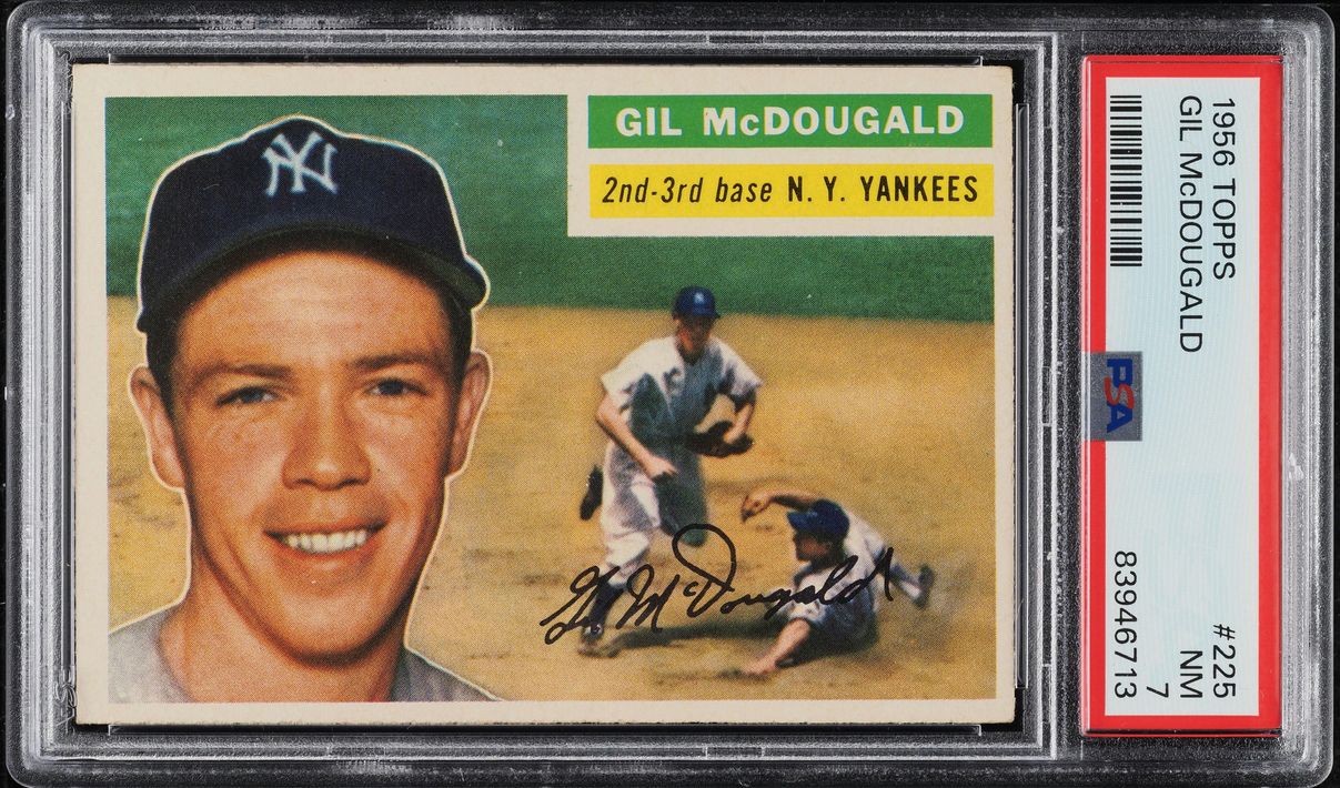 1956 Topps Gil McDougald #225 PSA 7 NRMT