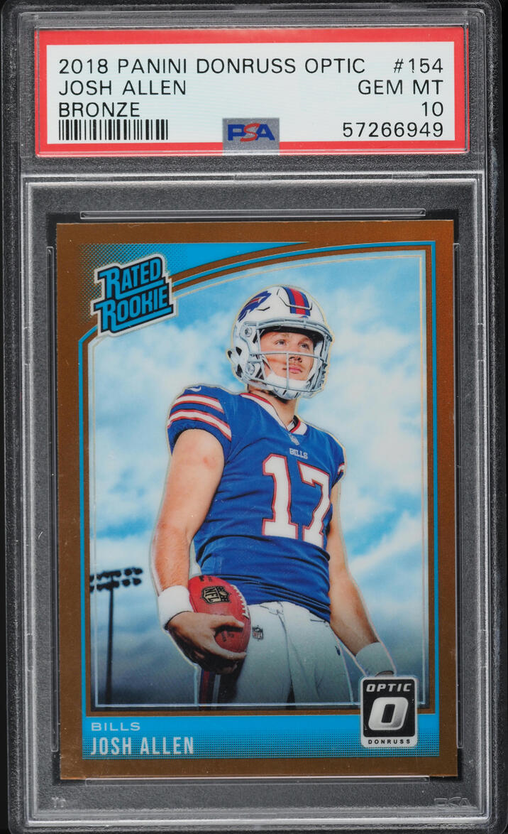 2018 Donruss Optic Bronze Josh Allen ROOKIE #154 PSA 10 GEM MINT