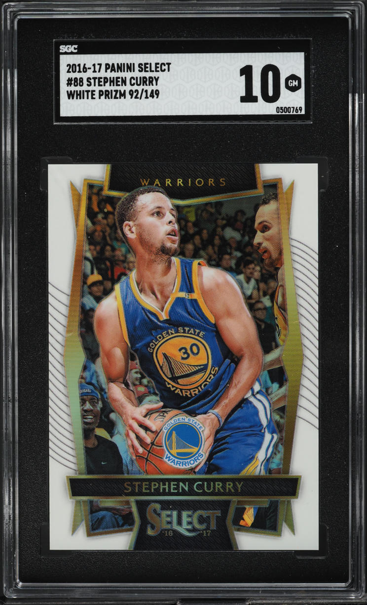2016 Select White Prizm Stephen Curry /149 #88 SGC 10 GEM MINT