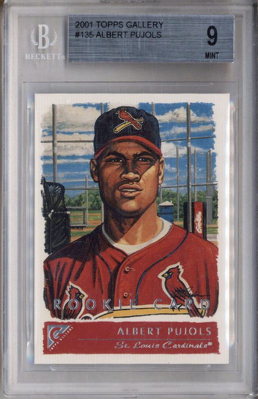 2001 Topps Gallery #135 Albert Pujols RC Rookie BGS 9