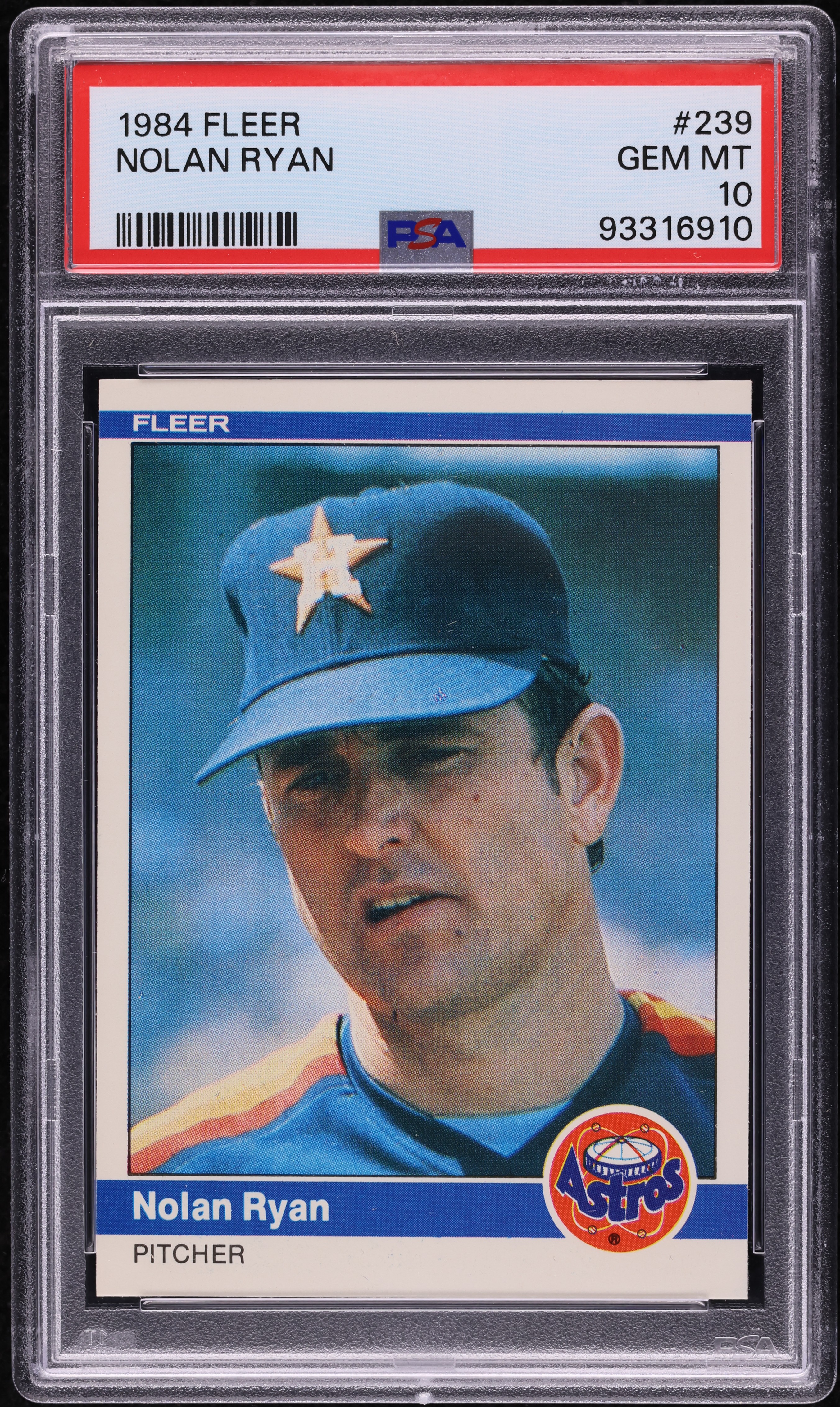 1984 Fleer Nolan Ryan #239 PSA 10 GEM MINT