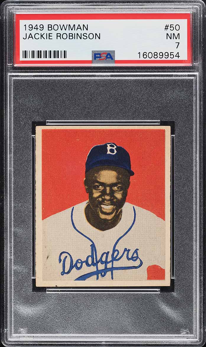 1949 Bowman Jackie Robinson ROOKIE #50 PSA 7 NRMT