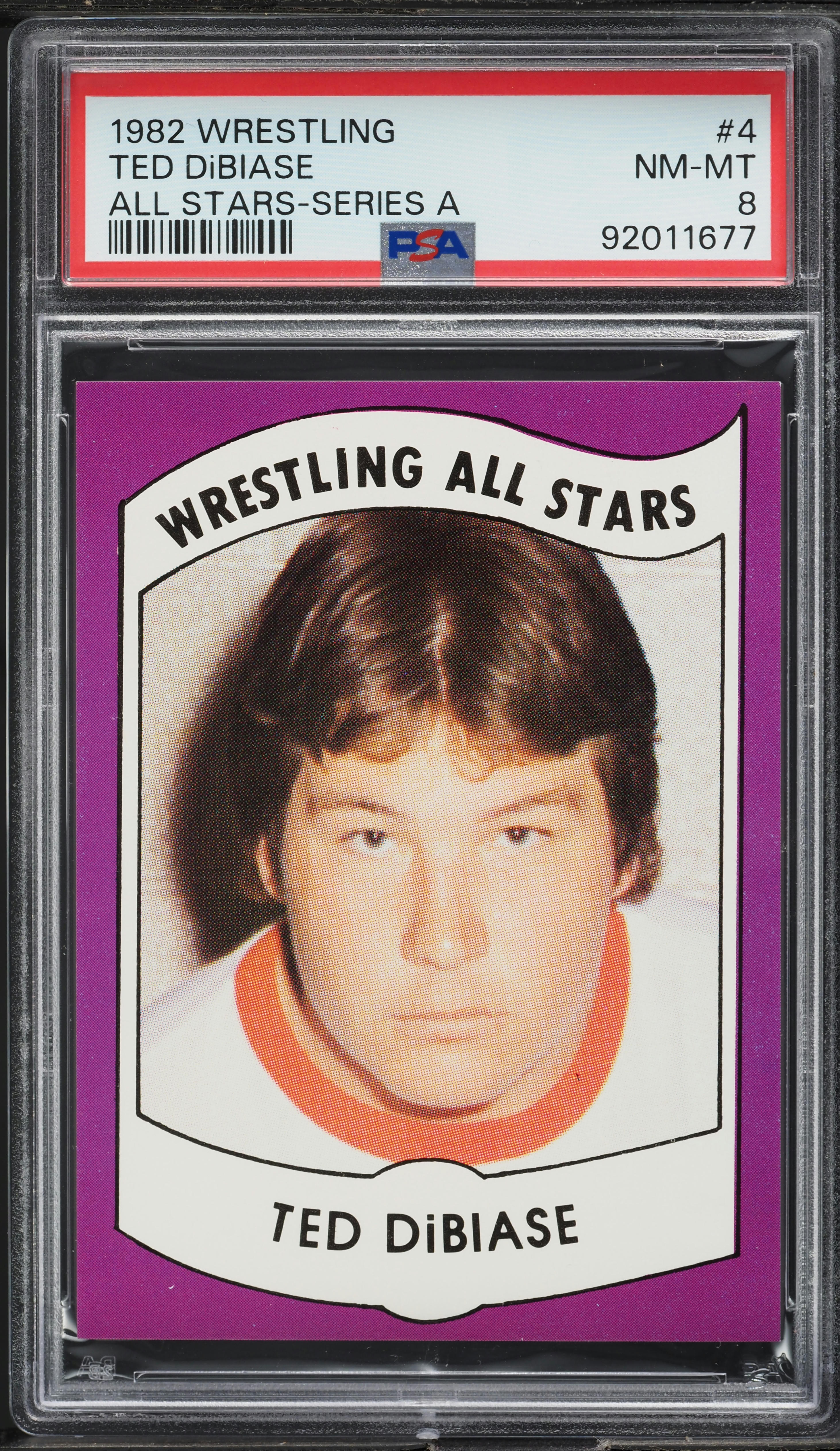 1982 Wrestling All-Stars Series A Ted DiBiase #4 PSA 8 NM-MT