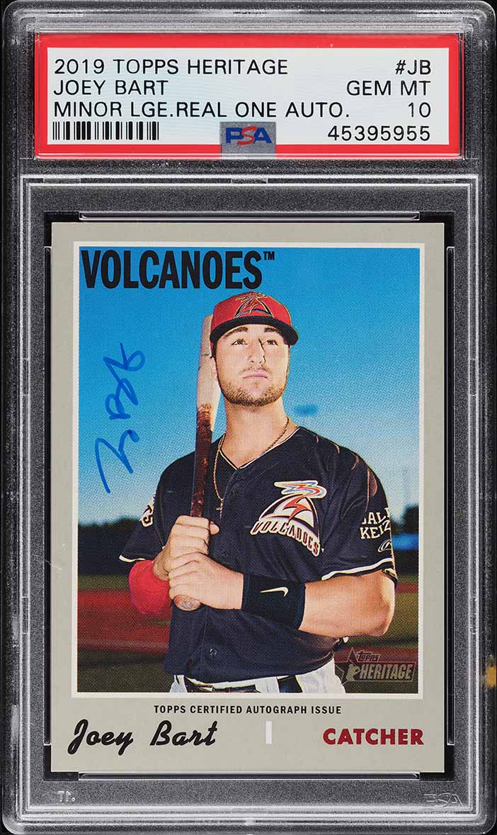 Joey Bart #ROA-JB 2019 Topps Heritage Minor League Baseball Real One Autographs