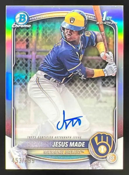 2025 Bowman Chrome Autographs Refractor #CPA-JM Jesus Made RC Auto /499
