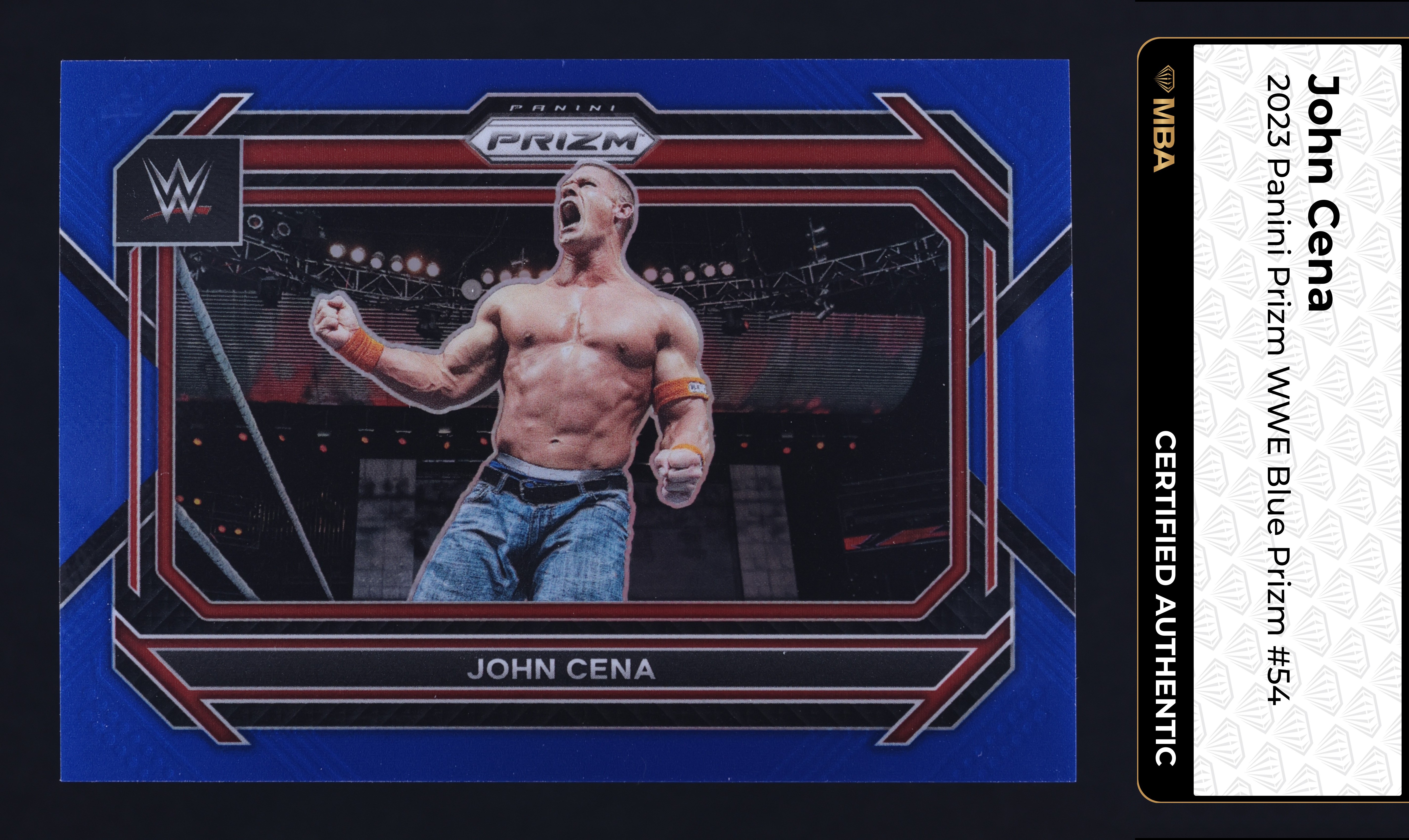 2023 Panini Prizm WWE Blue John Cena /199 #54 MBA AUTH