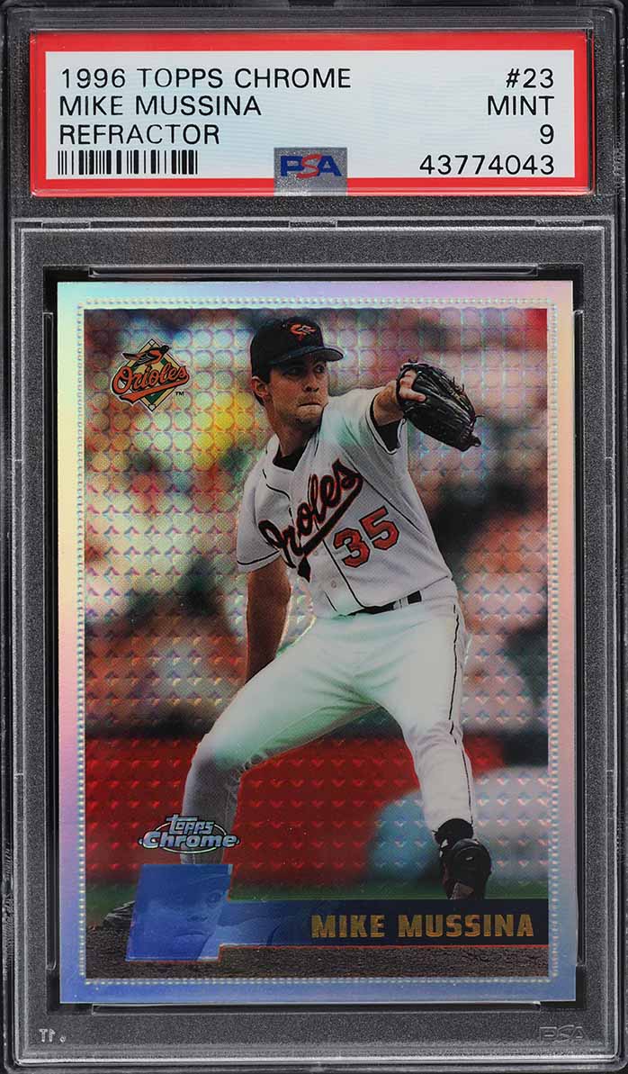 1996 Topps Chrome Refractor Mike Mussina #23 PSA 9 MINT