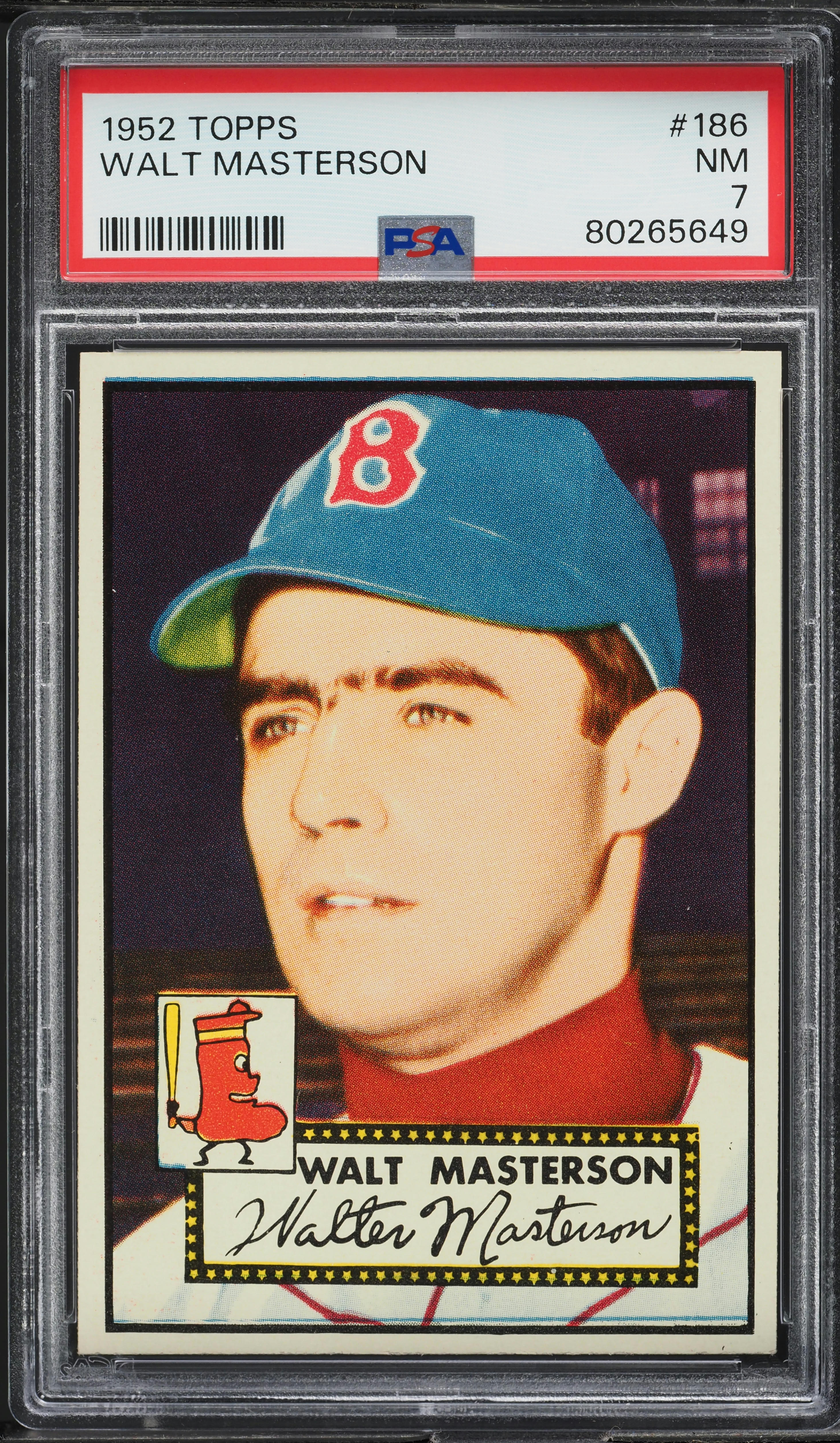1952 Topps Walt Masterson #186 PSA 7 NRMT