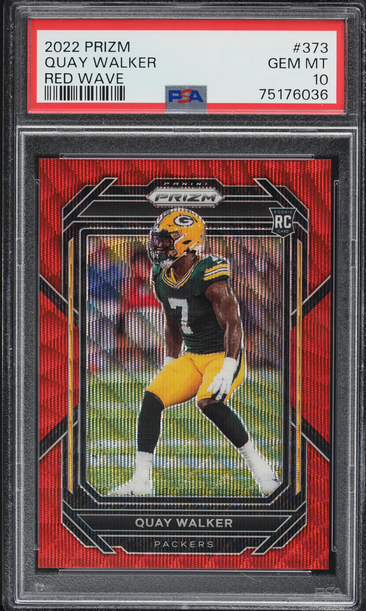 2022 Panini Prizm Red Wave Quay Walker ROOKIE /149 #373 PSA 10 GEM MINT