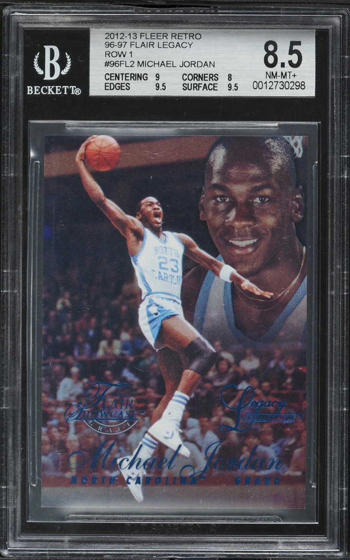 2012 Fleer Retro '96 Flair Legacy Row 1 Michael Jordan /150 #96FL2 BGS 8.5