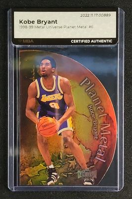 1998 Metal Universe Planet Metal Kobe Bryant #6 MBA AUTH