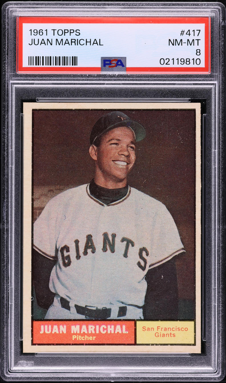 1961 Topps Juan Marichal ROOKIE #417 PSA 8 NM-MT