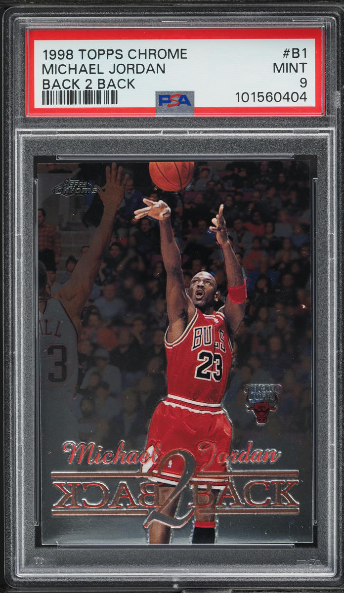 1998 Topps Chrome Back 2 Back Michael Jordan #B1 PSA 9 MINT