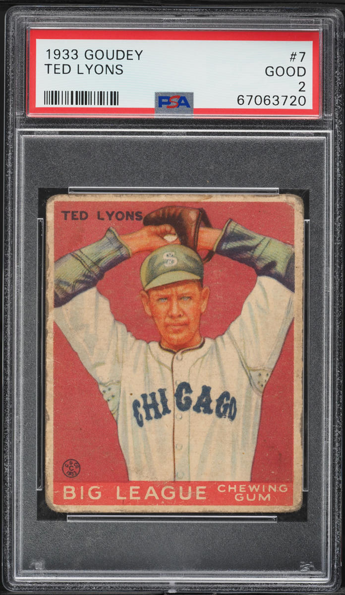 1933 Goudey Ted Lyons #7 PSA 2 GD