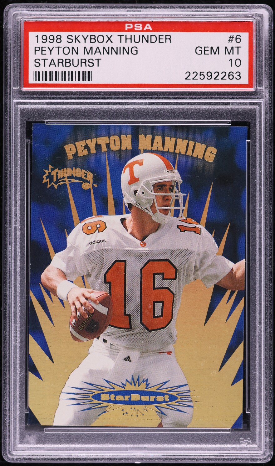 1998 Skybox Thunder Starburst Peyton Manning ROOKIE #6 PSA 10 GEM MINT