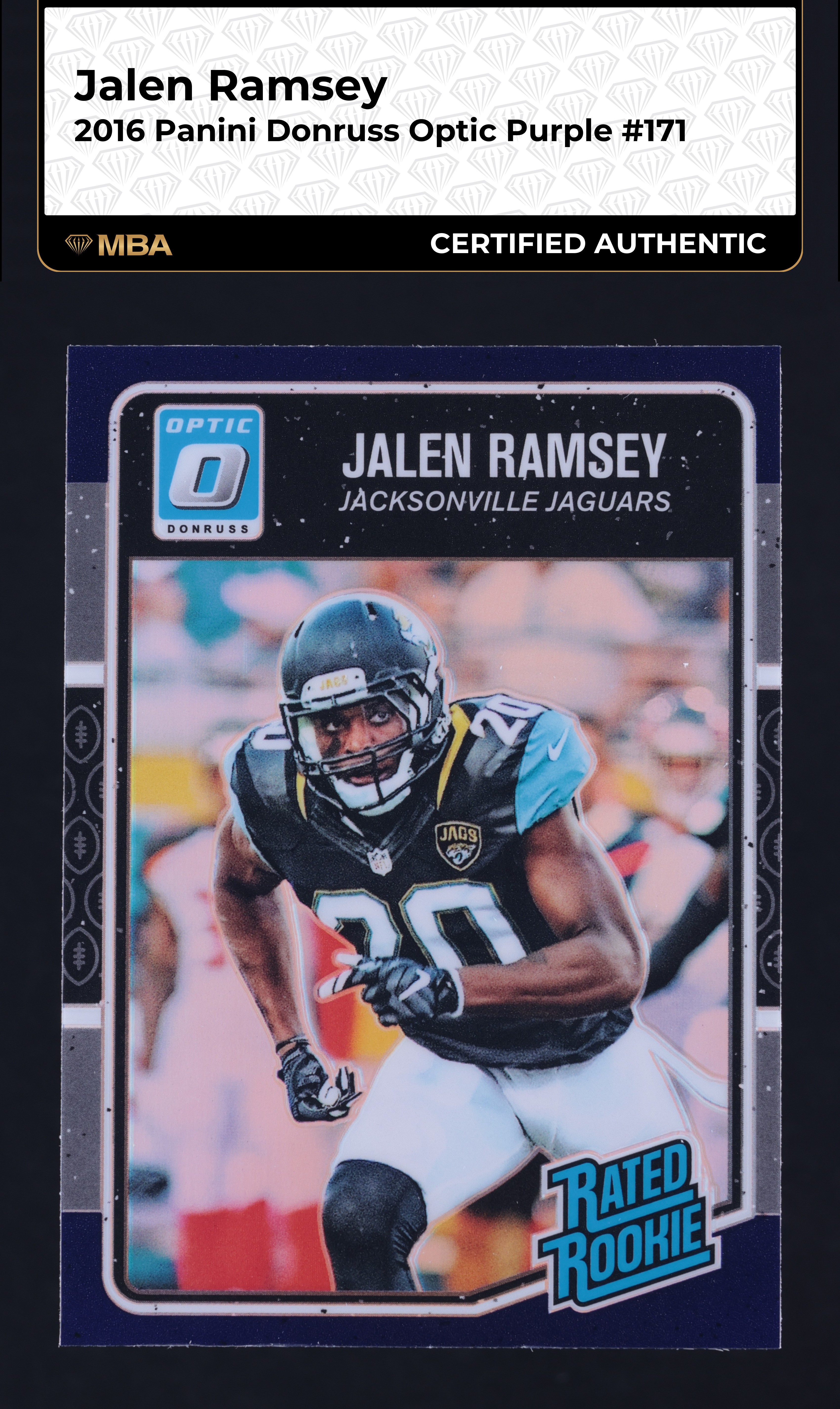 2016 Donruss Optic Purple Jalen Ramsey ROOKIE #171 MBA AUTH