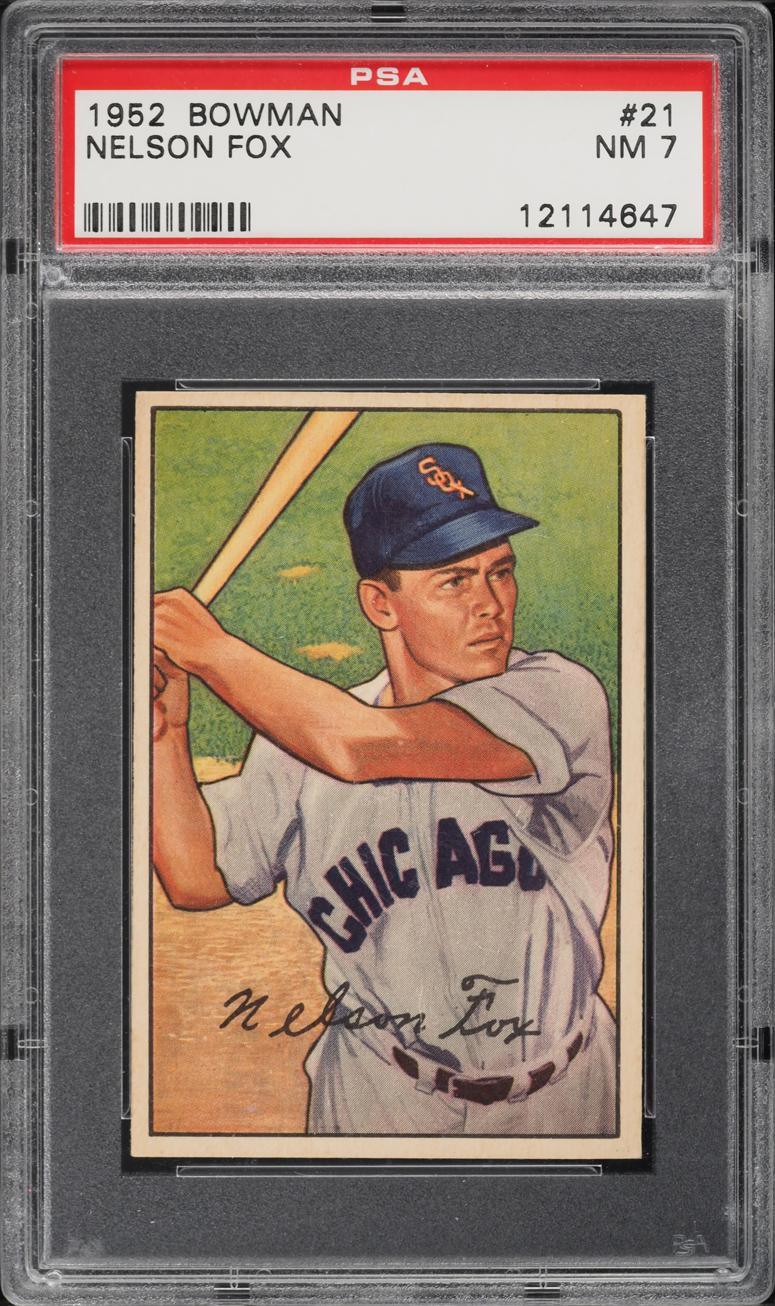 1952 Bowman Nellie Fox #21 PSA 7 NRMT