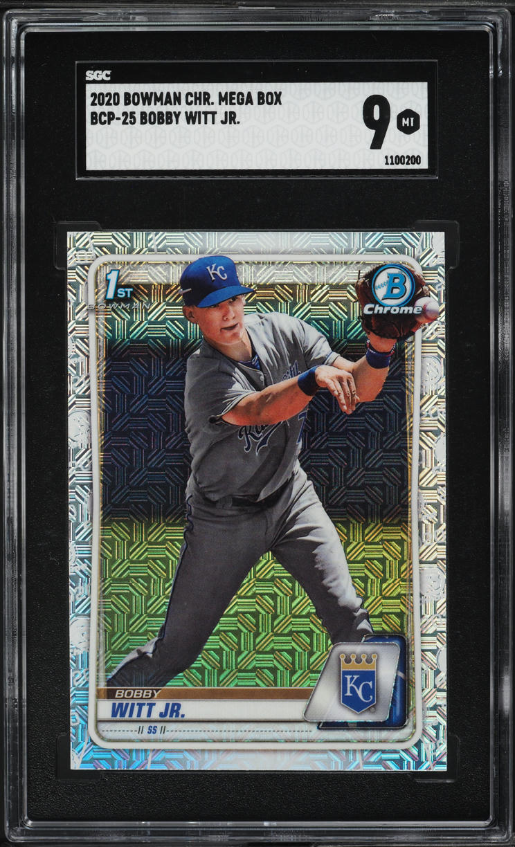 2020 Bowman Chrome Mega Box Bobby Witt Jr. PROSPECT #BCP-25 SGC 9 MINT