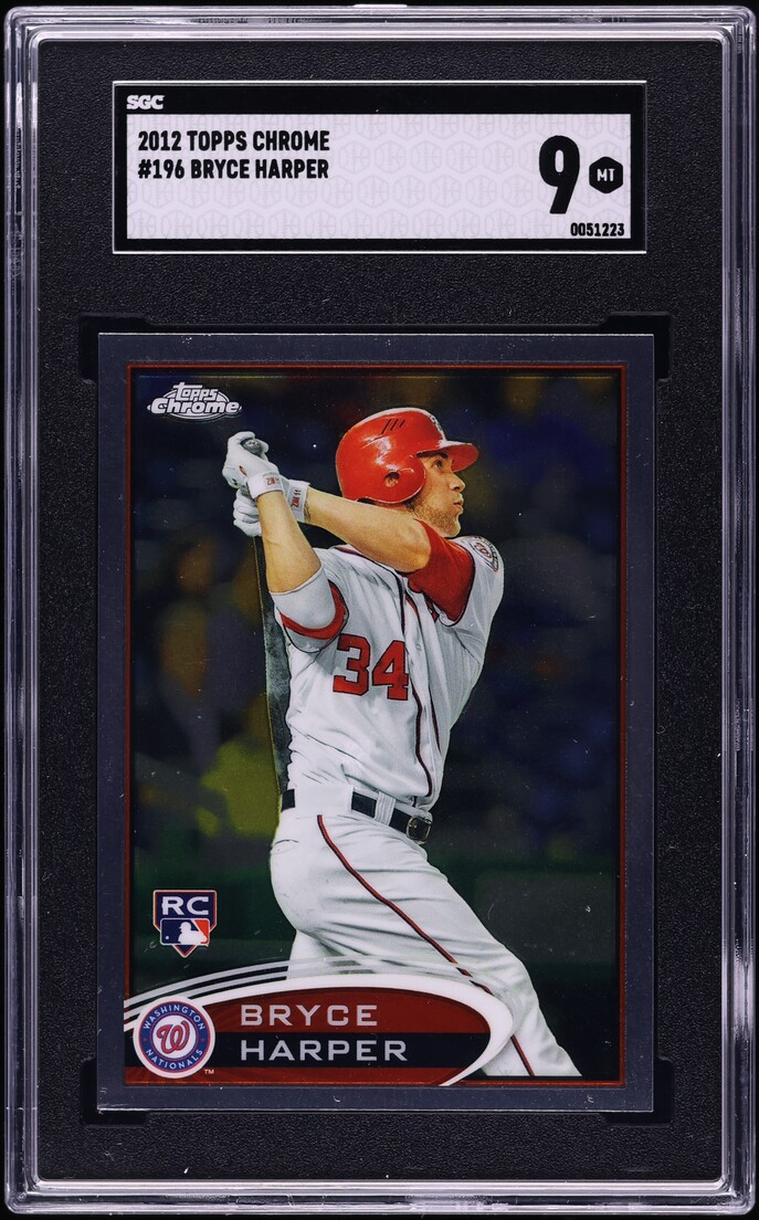 2012 Topps Chrome Bryce Harper ROOKIE #196 SGC 9 MINT